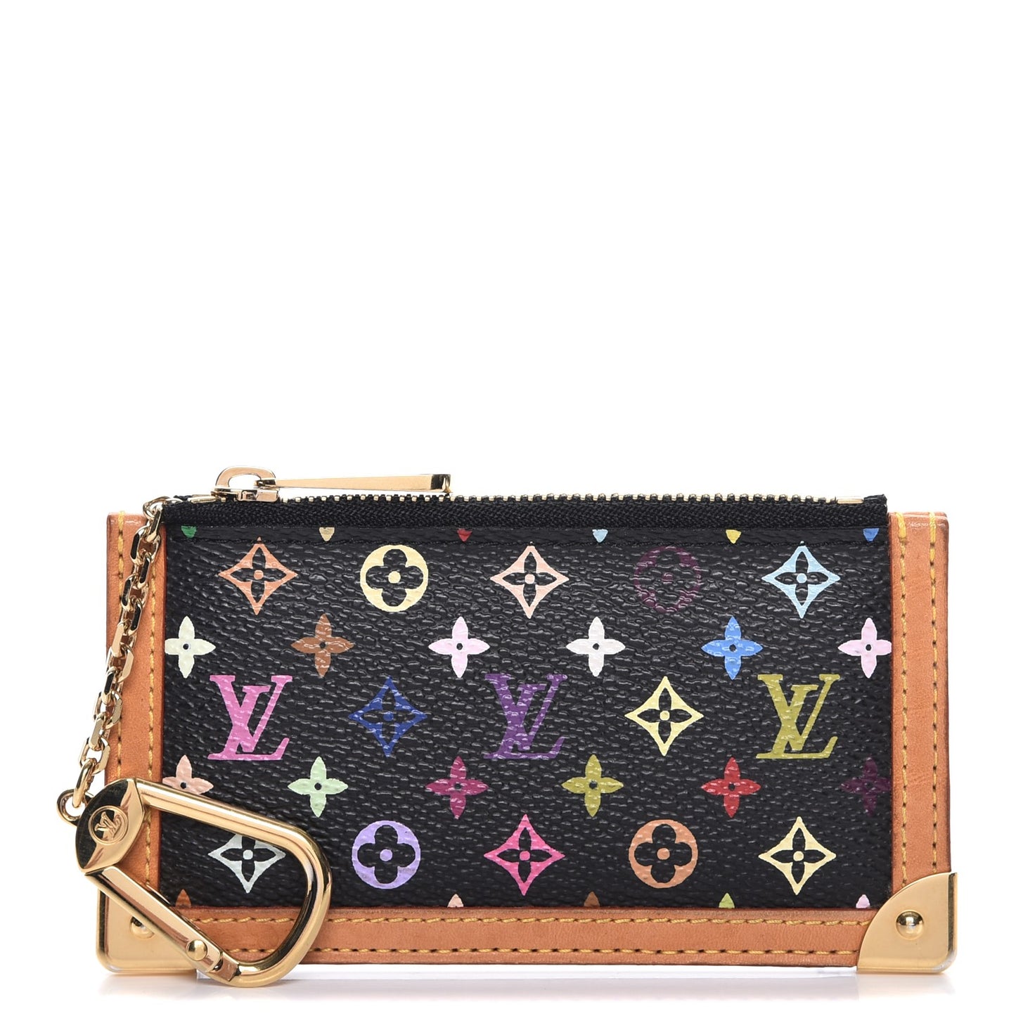 Monogram Multicolor Key Pouch Black
