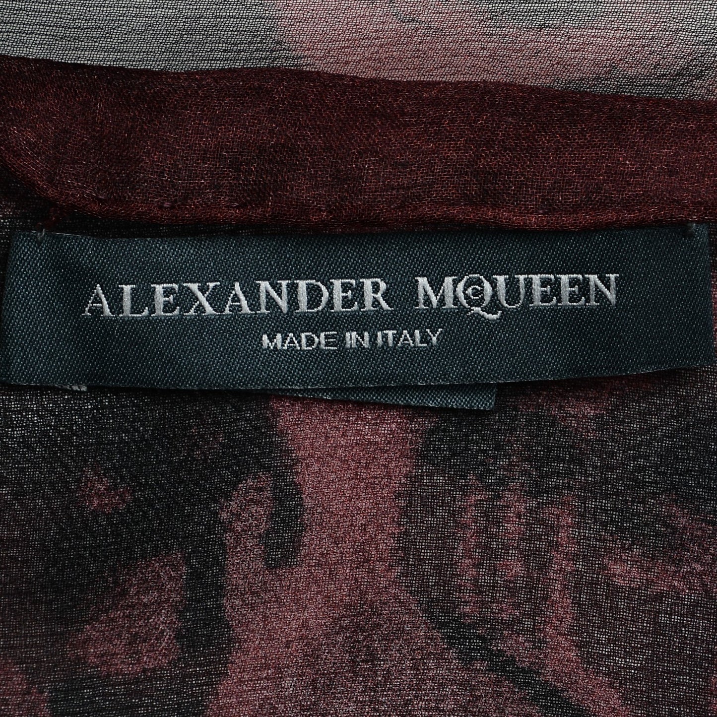 Silk Chiffon Animalier Skull Scarf