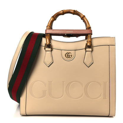 Gucci Charisma Calfskin Gucci Embossed Web Medium Diana Tote Bag Souffle Rose Phard 1 of 13