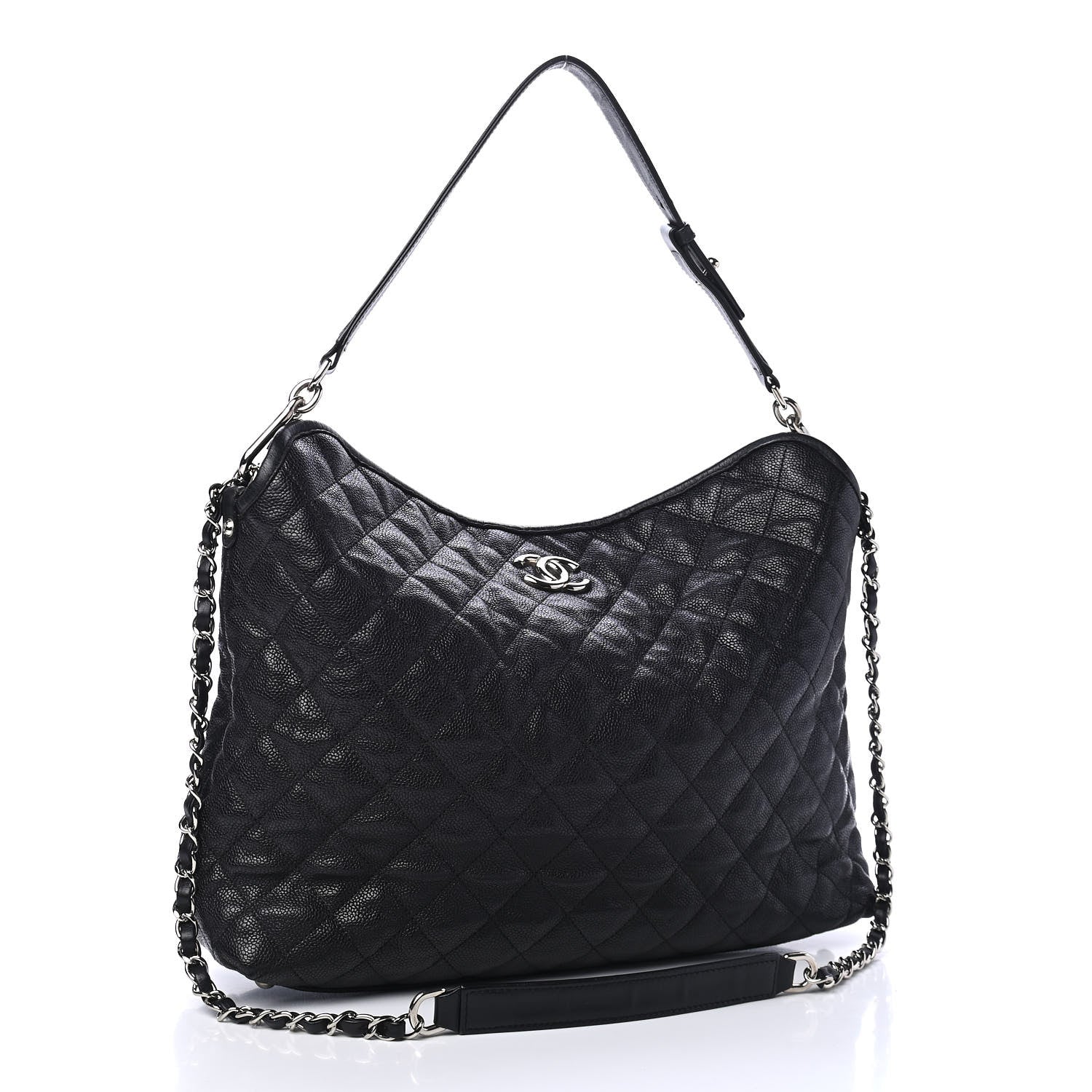 Chanel Caviar Quilted French Riviera Hobo Black 2 of 5