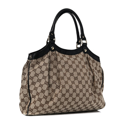 Gucci Monogram Medium Sukey Tote Beige Ebony Black 3 of 19