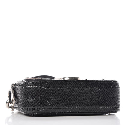 Marc Jacobs Metallic Sheepskin Python Embossed Snapshot Camera Bag Black 4 of 16