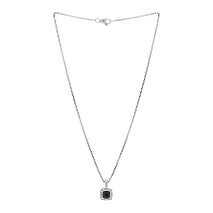 David Yurman Sterling Silver Diamond Black Orchid 7mm Petite Albion Necklace 2 of 5