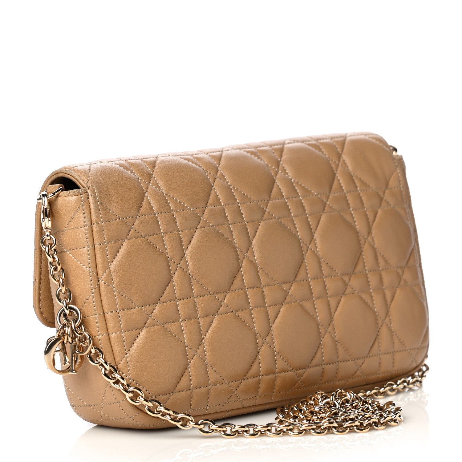 Christian Dior Lambskin Cannage Miss Dior Promenade Pouch Beige 3 of 10
