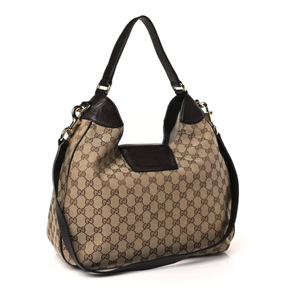 Gucci Monogram Web Medium Dressage Hobo Dark Brown 3 of 9