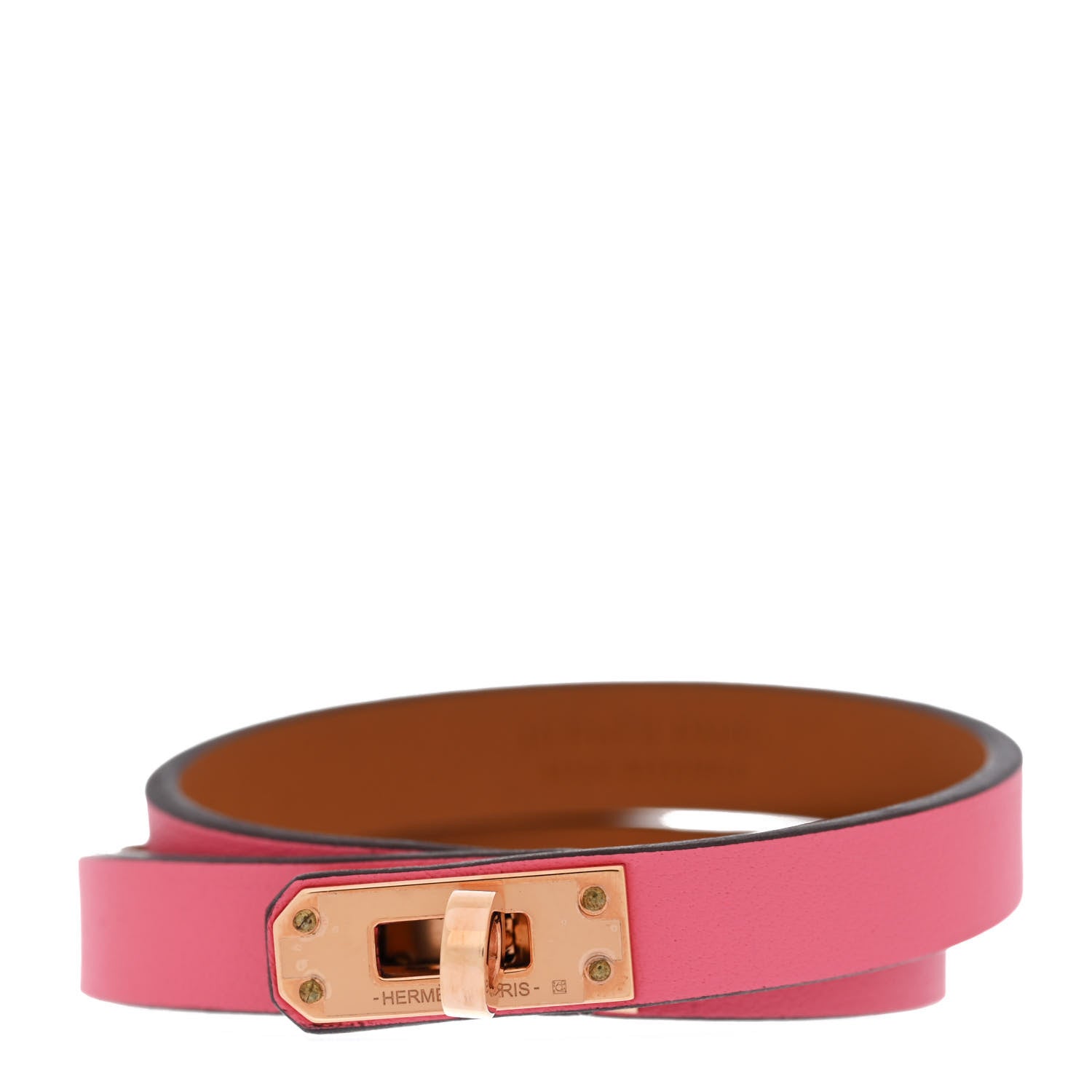 Hermes Swift Mini Kelly Double Tour Bracelet T2 Rose Azalee 1 of 6