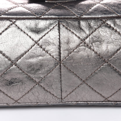 Chanel Metallic Aged Calfskin Quilted 2.55 Reissue 227 Flap Dark Silver 9 of 21