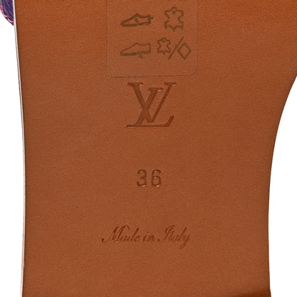 Louis Vuitton Monogram Spring in the City Lock It Flat Mule 36 Midnight Fuchsia 6 of 7