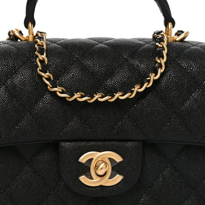 Chanel Caviar Quilted Mini Top Handle Rectangular Flap Black 8 of 11