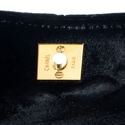 Chanel Velvet Flap Shoulder Bag Black 5 of 9