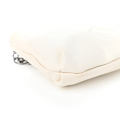 Chanel Lambskin Soft and Chain Pochette White 9 of 10
