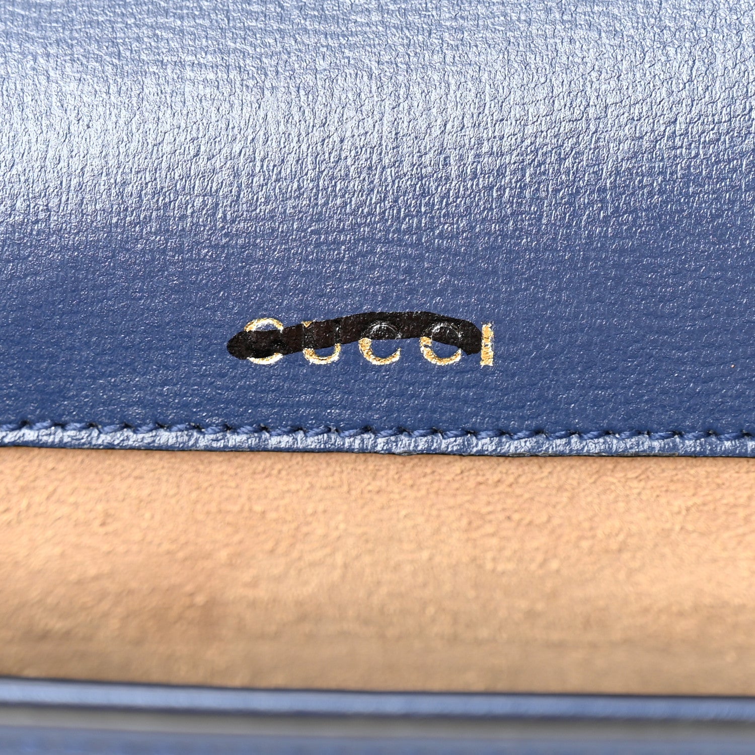 Gucci Azalea Calfskin Web Mini Horsebit 1955 Shoulder Bag Navy