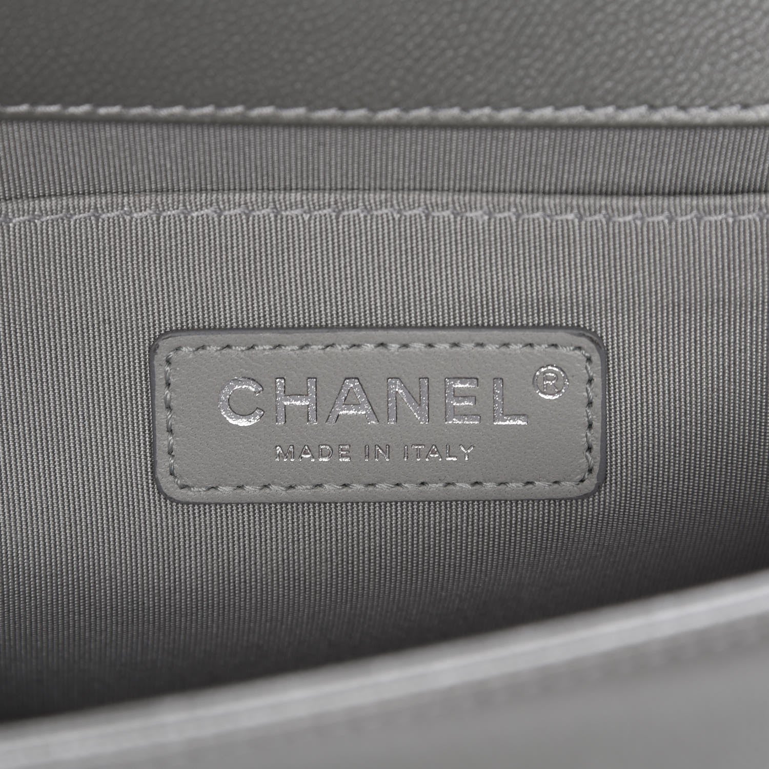 Chanel Metallic Caviar Quilted Medium Boy Flap Silver 6 of 7