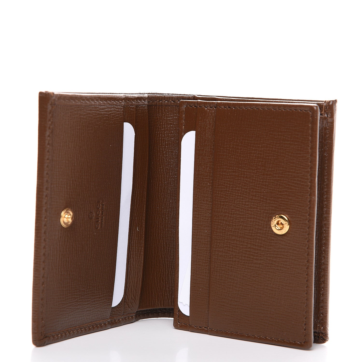Gucci GG Supreme Monogram Horsebit 1955 Card Case Wallet Beige Ebony Brown Sugar 4 of 7