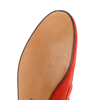 Gucci Suede Womens Jordaan Loafers 39 Red 15 of 17