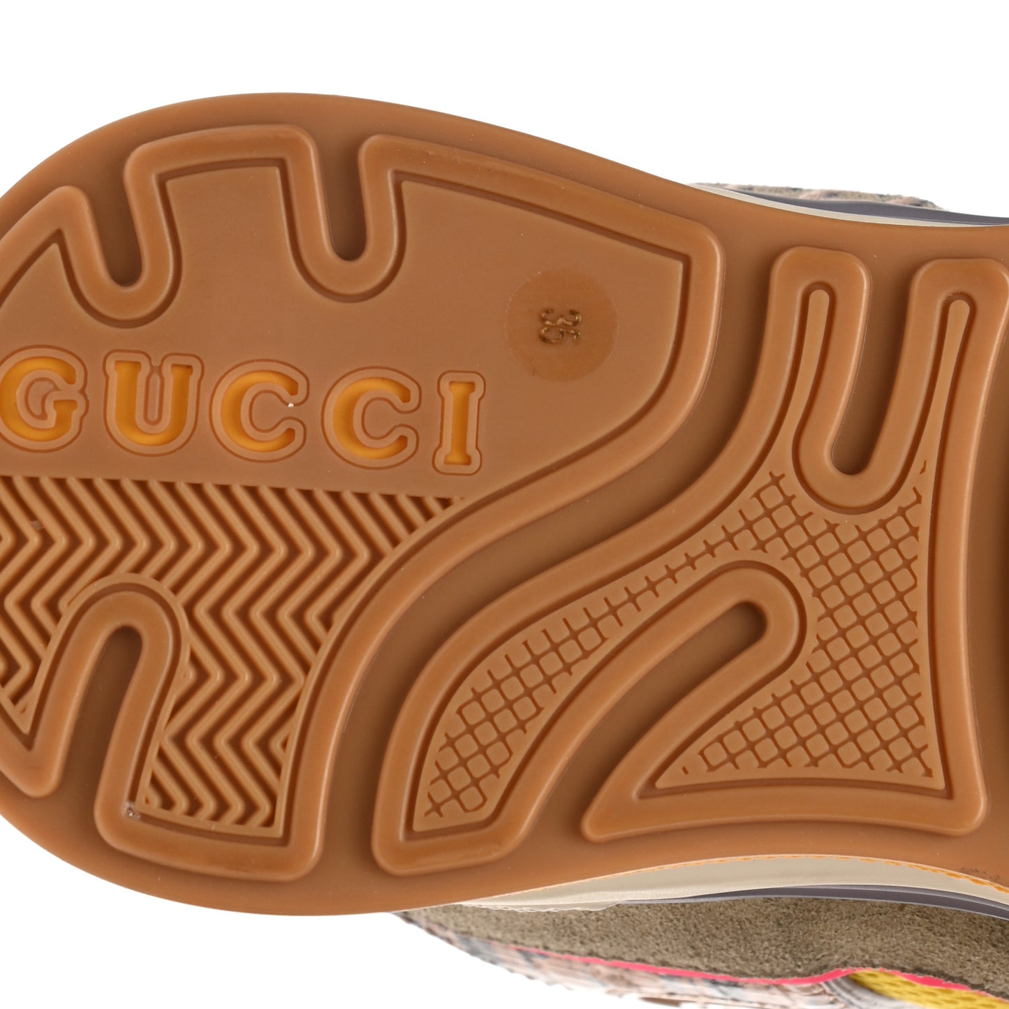 Suede Calfskin Tejus Printed Womens Ultrapace Sneakers 35 Pink Silver Oatmeal Yolk