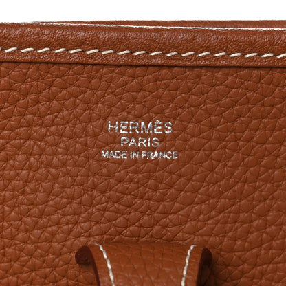 Hermes Taurillon Clemence Evelyne III PM Gold 6 of 11