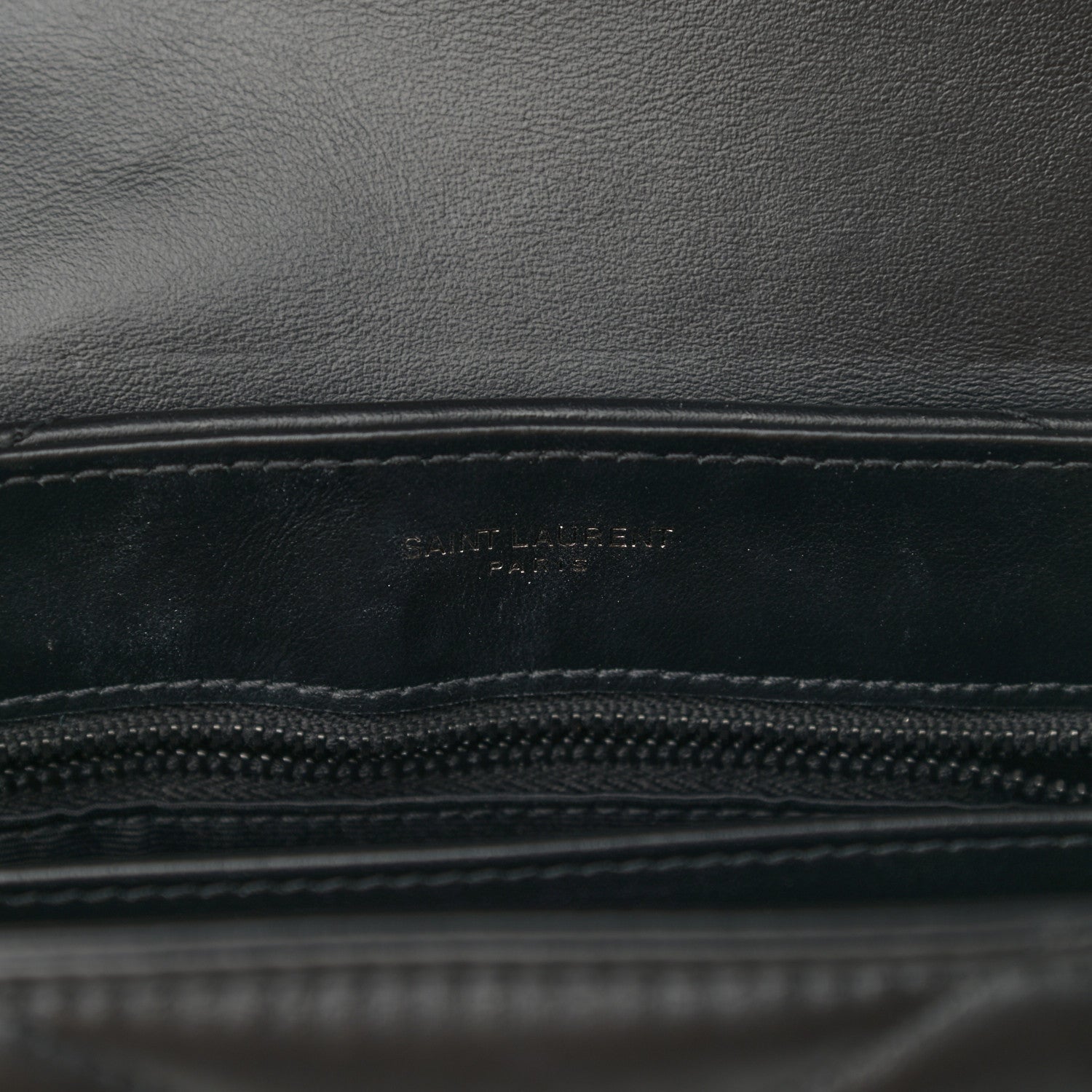 Saint Laurent Calfskin Y Quilted Monogram Monochrome Toy Loulou Crossbody Bag Black 7 of 10