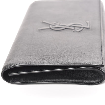 Saint Laurent Calfskin Monogram Large Belle De Jour Clutch Black 15 of 21