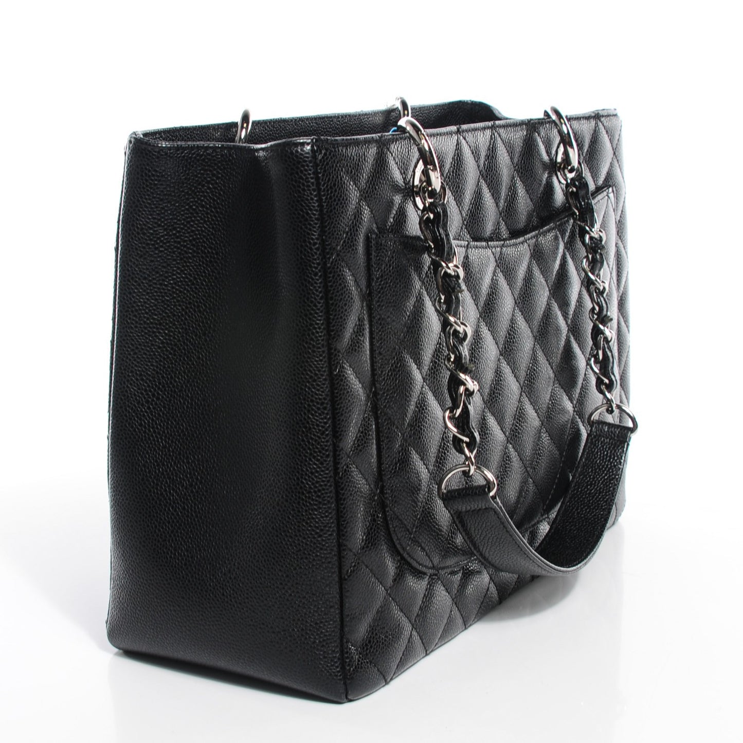 Caviar Quilted Grand Shopping Tote GST Black