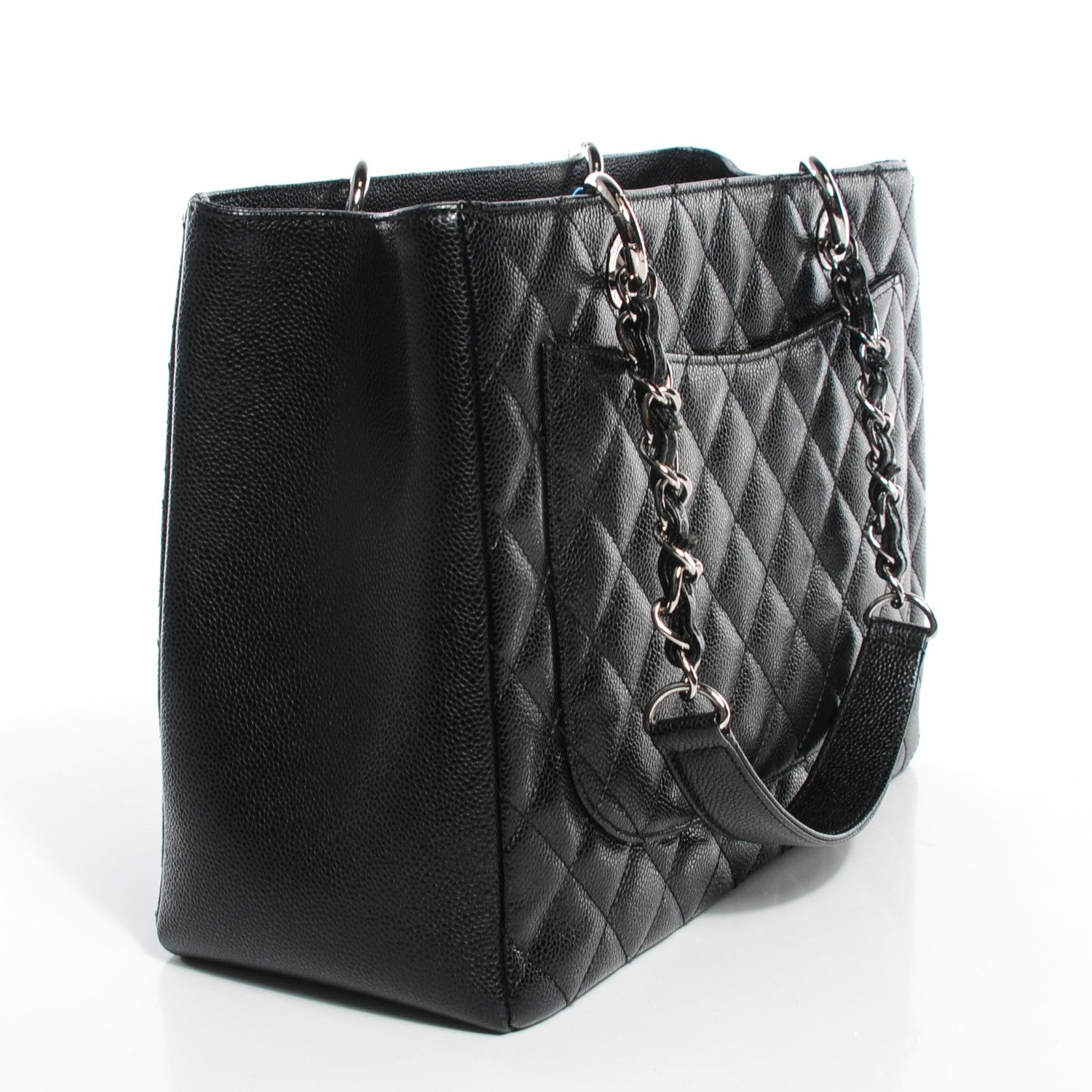 Chanel Caviar Quilted Grand Shopping Tote GST Black 3 of 7