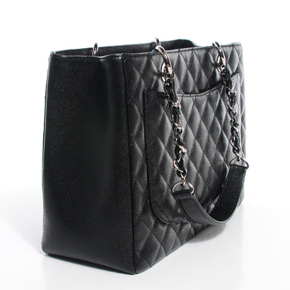 Chanel Caviar Quilted Grand Shopping Tote GST Black 3 of 7