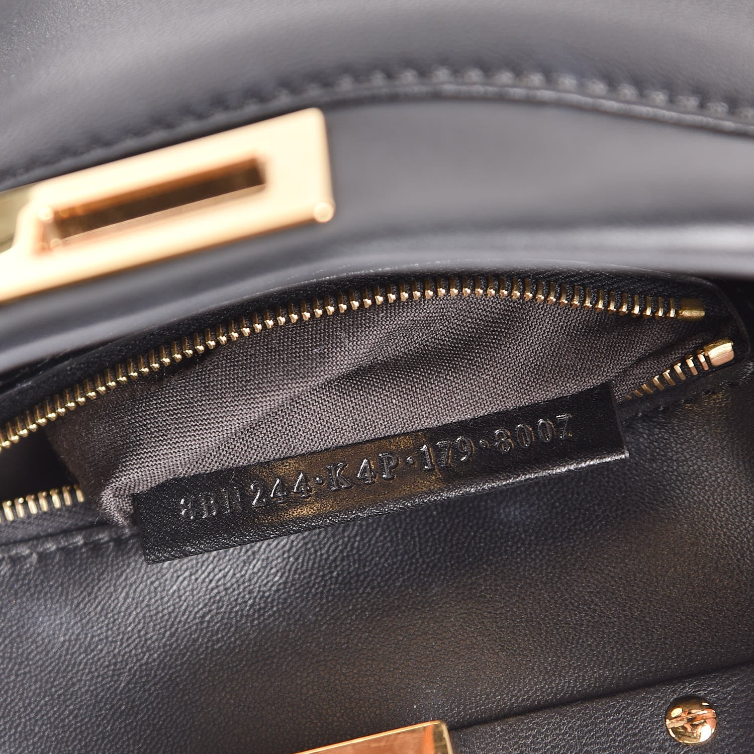 Fendi Nappa Mini Peekaboo Iconic Satchel Black 8 of 18