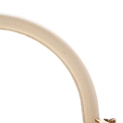 Chanel Caviar Quilted Small Coco Handle Flap White 10 of 11