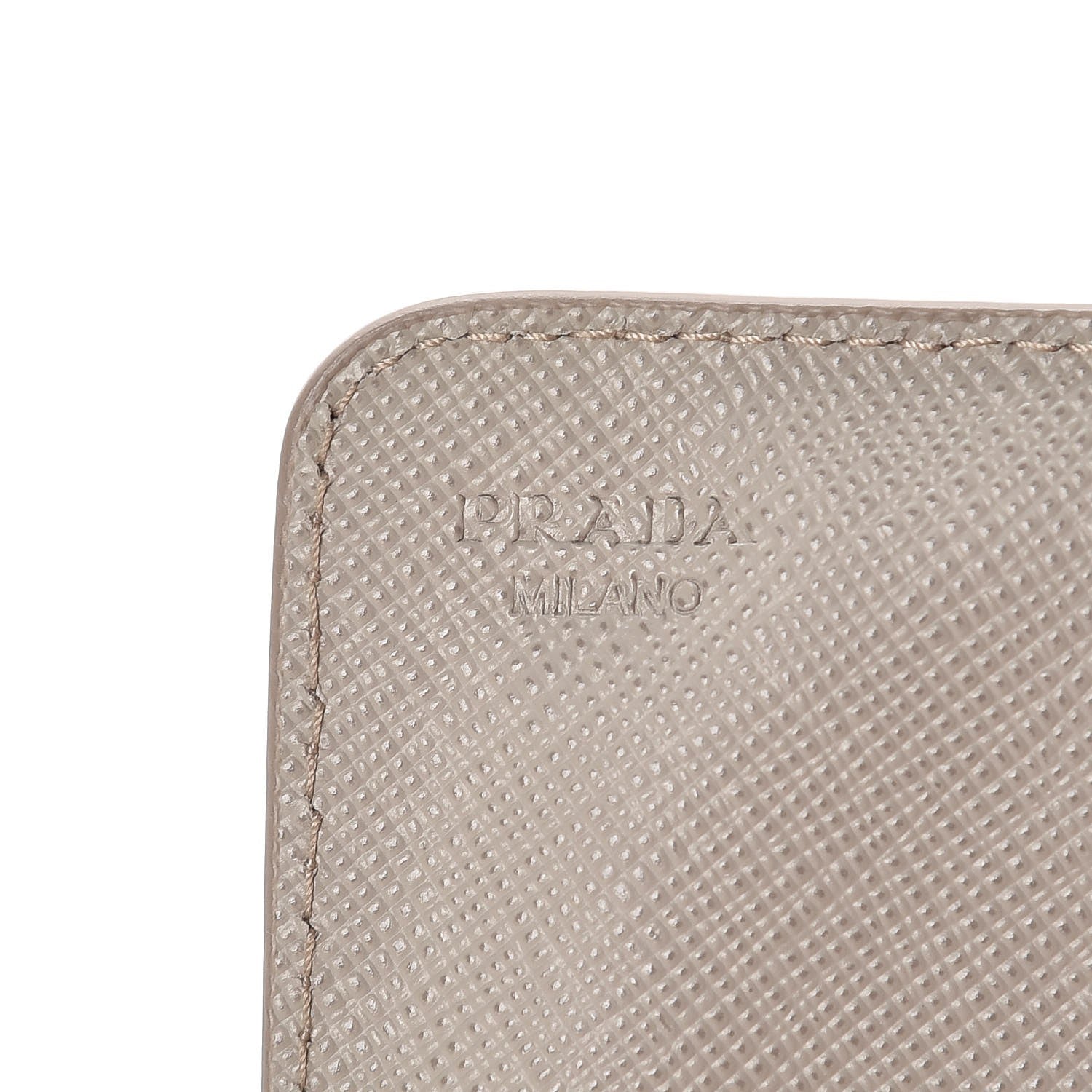 Prada Saffiano Metal Flap Card Holder Pomice 9 of 10