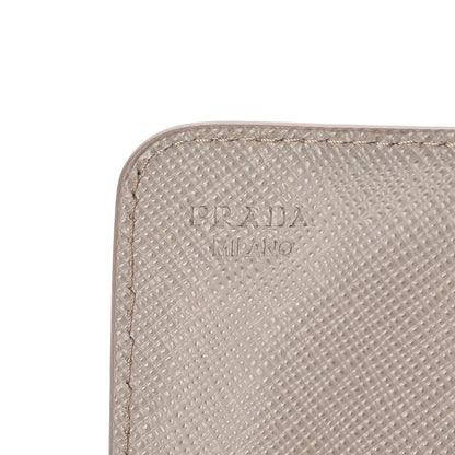 Prada Saffiano Metal Flap Card Holder Pomice 9 of 10