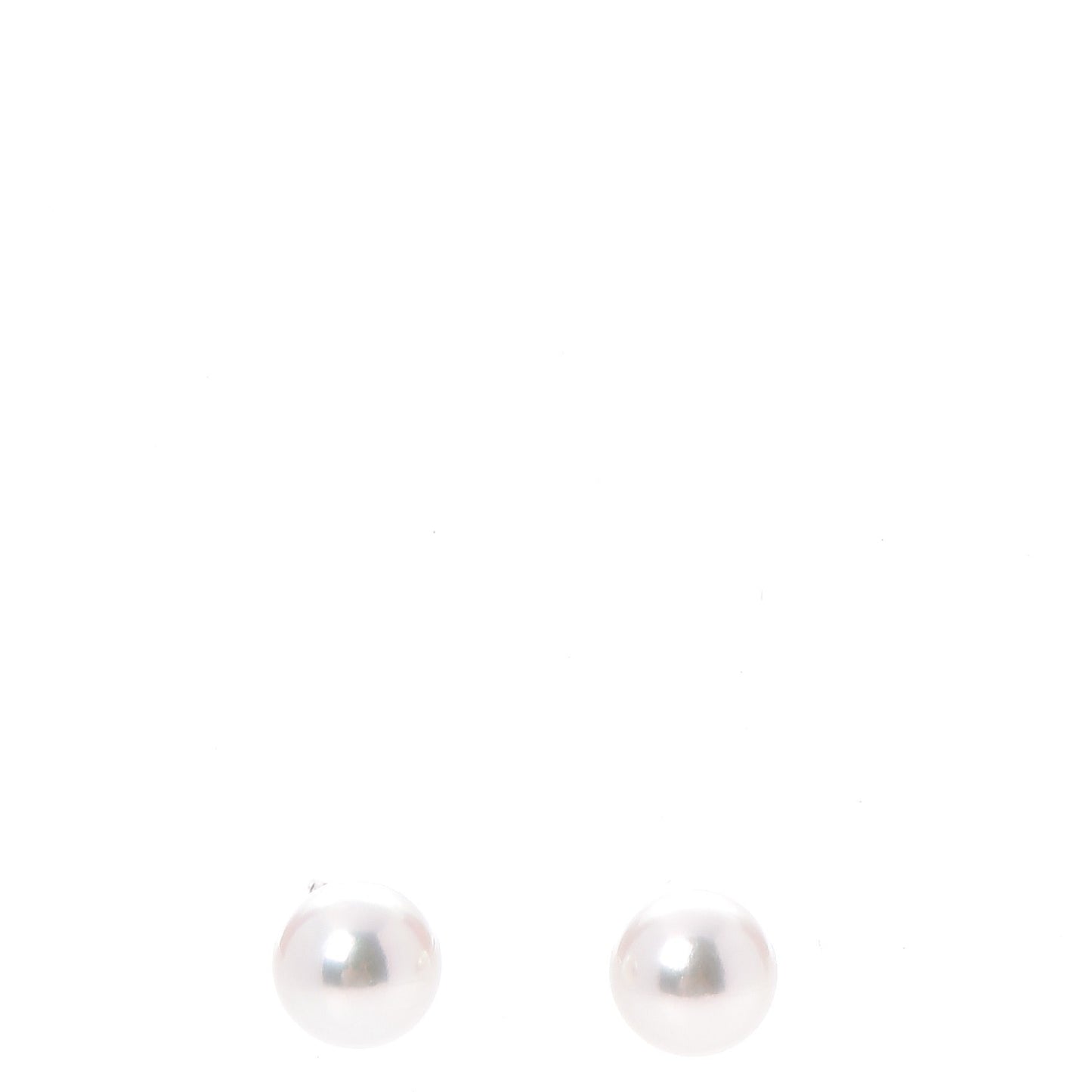 18K White Gold 6.5-7mm Pearl Stud Earrings