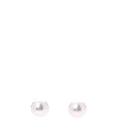 Mikimoto 18K White Gold 6.5-7mm Pearl Stud Earrings 1 of 5