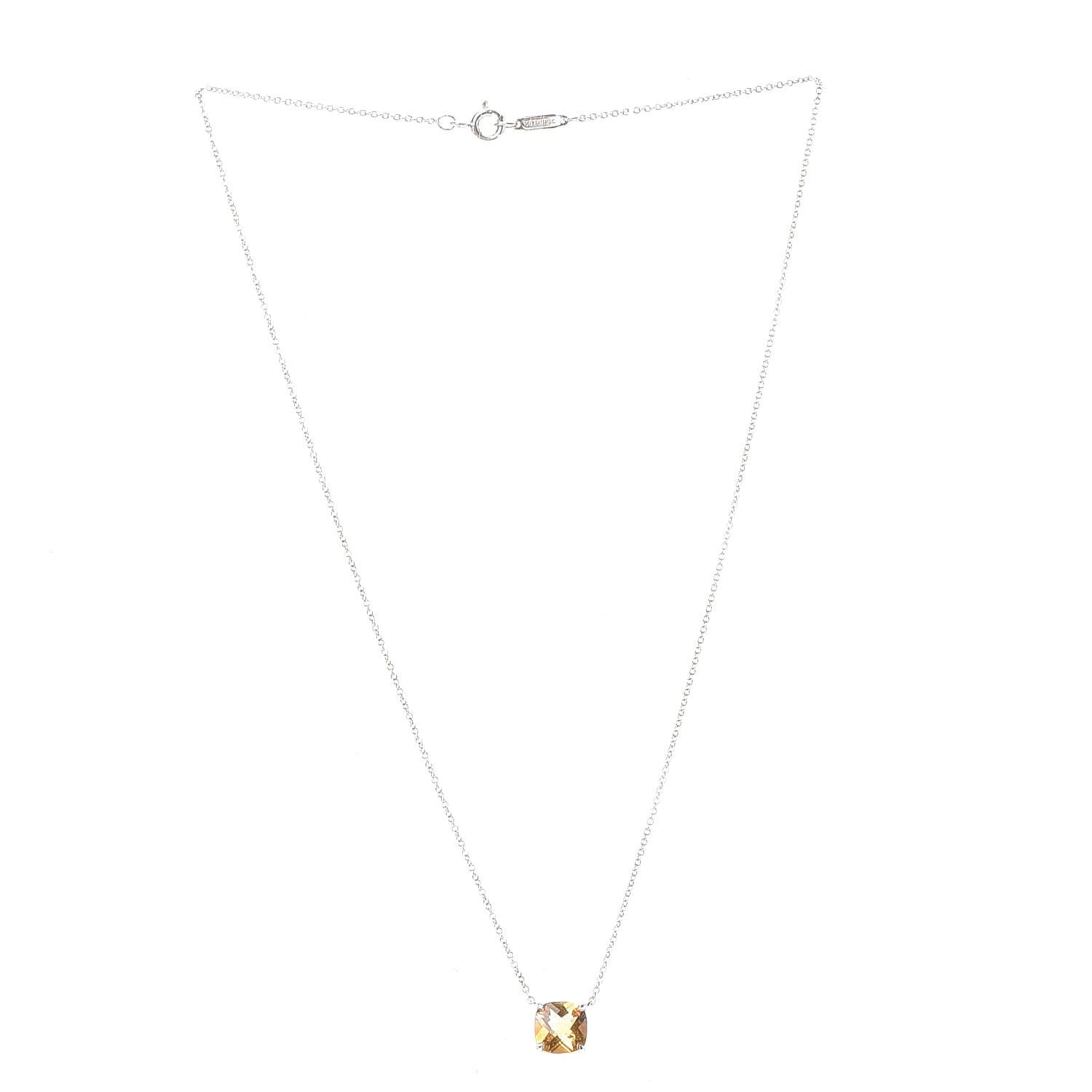 Tiffany Sterling Silver Citrine Sparklers Pendant Necklace 3 of 6