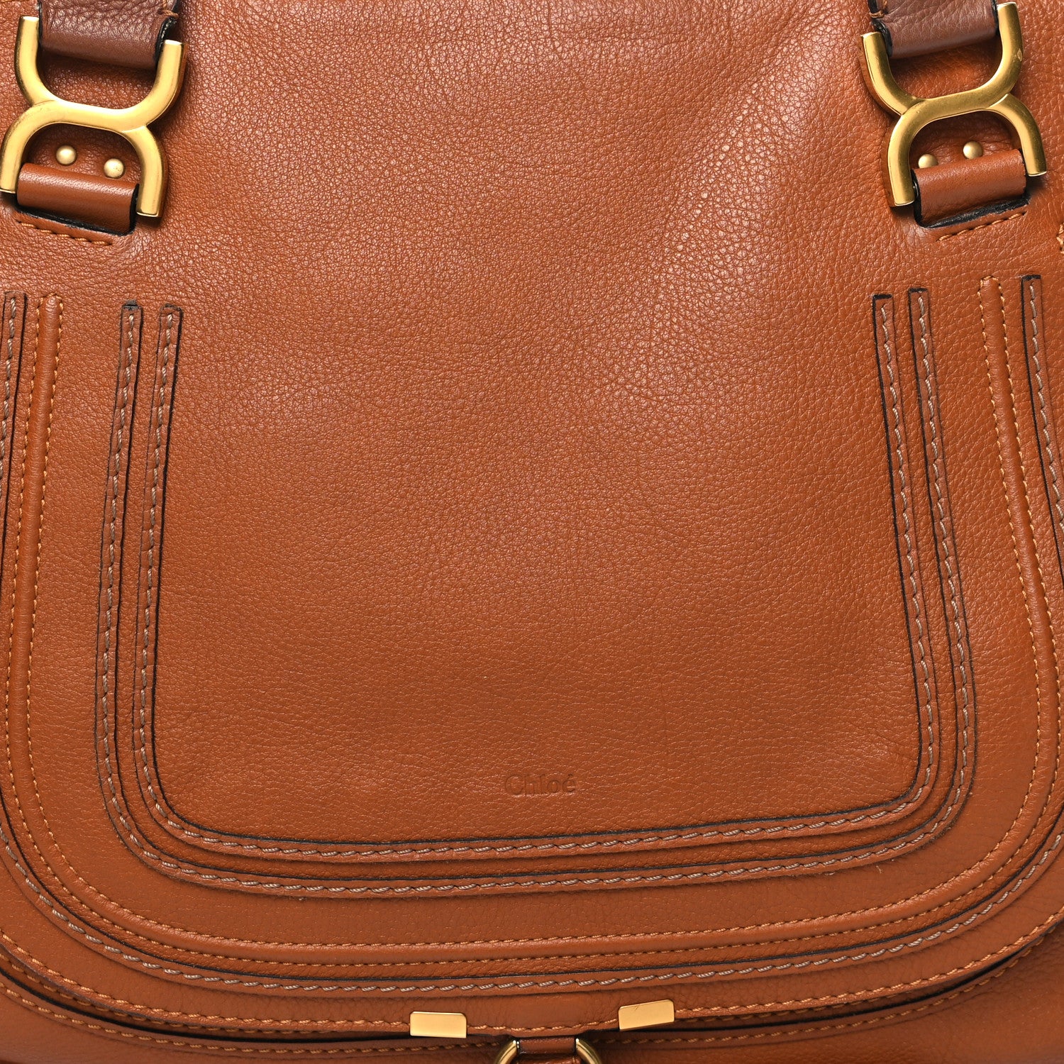 Chloe Calfskin Large Marcie Satchel Tan 8 of 12