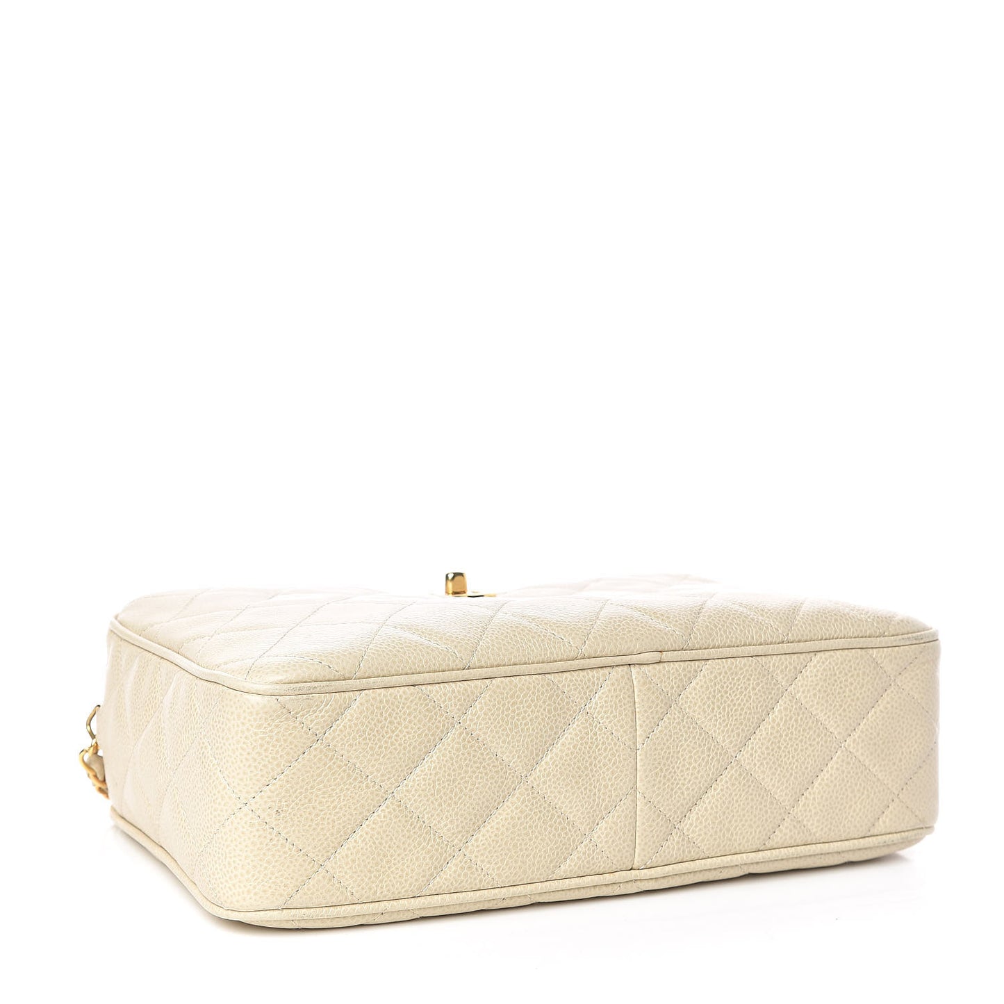 Caviar Quilted Camera Case Beige Clair
