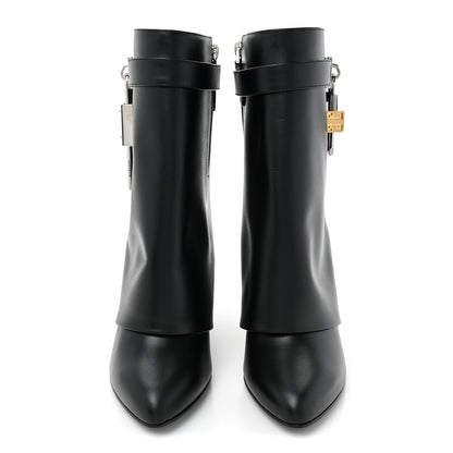 Givenchy Grained Calfskin Shark Lock Ankle Boots 38.5 Black 2 of 9