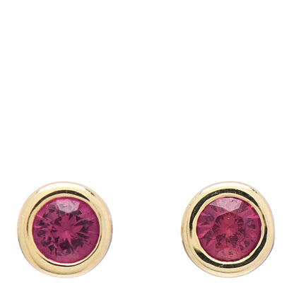 Tiffany 18K Yellow Gold Ruby .22ctw Elsa Peretti Color By The Yard Earrings 1 of 5