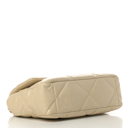 Chanel Lambskin Quilted Large Chanel 19 Flap Beige 4 of 11