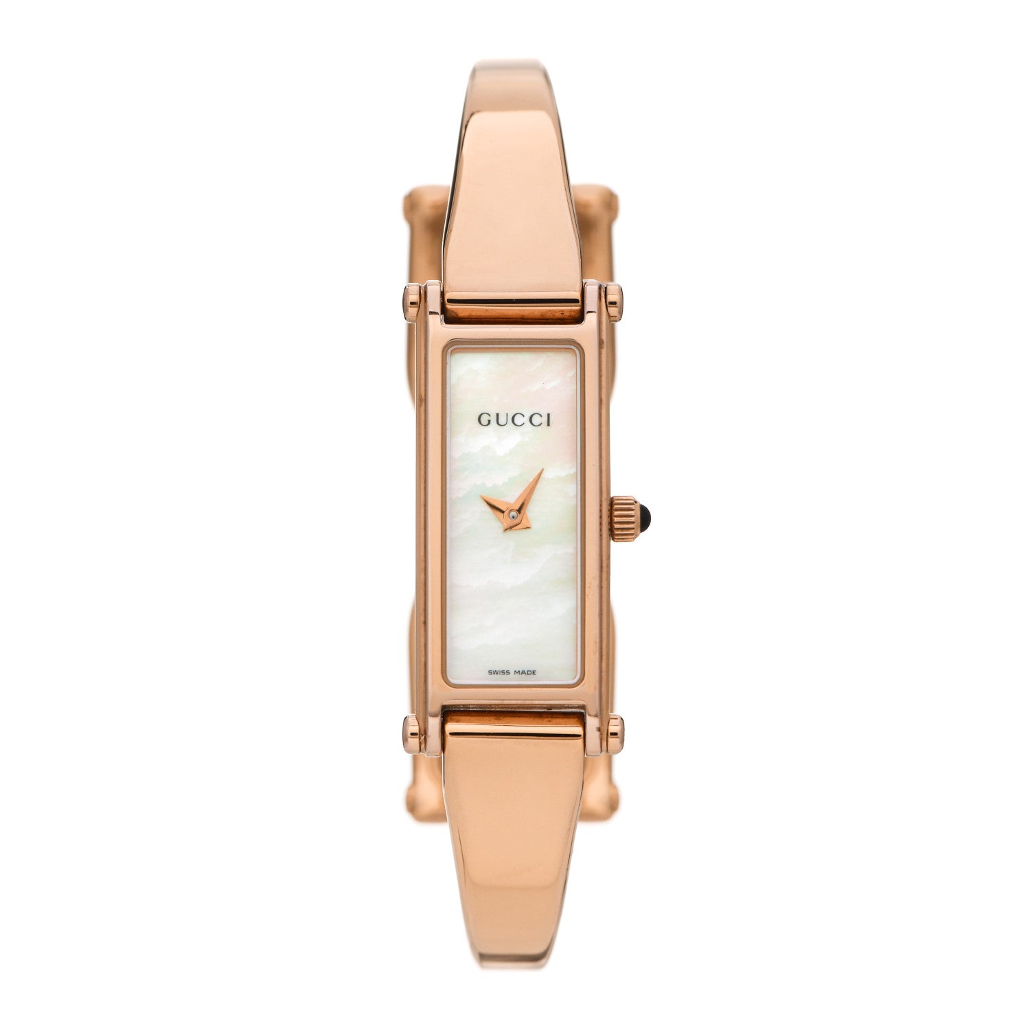 Gucci Stainless Steel Mother of Pearl 12mm 1500L Horsebit Quartz Watch 1 of 5