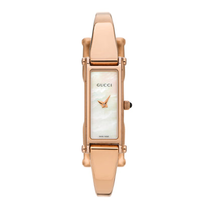Gucci Stainless Steel Mother of Pearl 12mm 1500L Horsebit Quartz Watch 1 of 5
