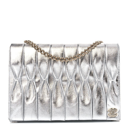 Chanel Metallic Lambskin Sac Pochette Argent 1 of 17