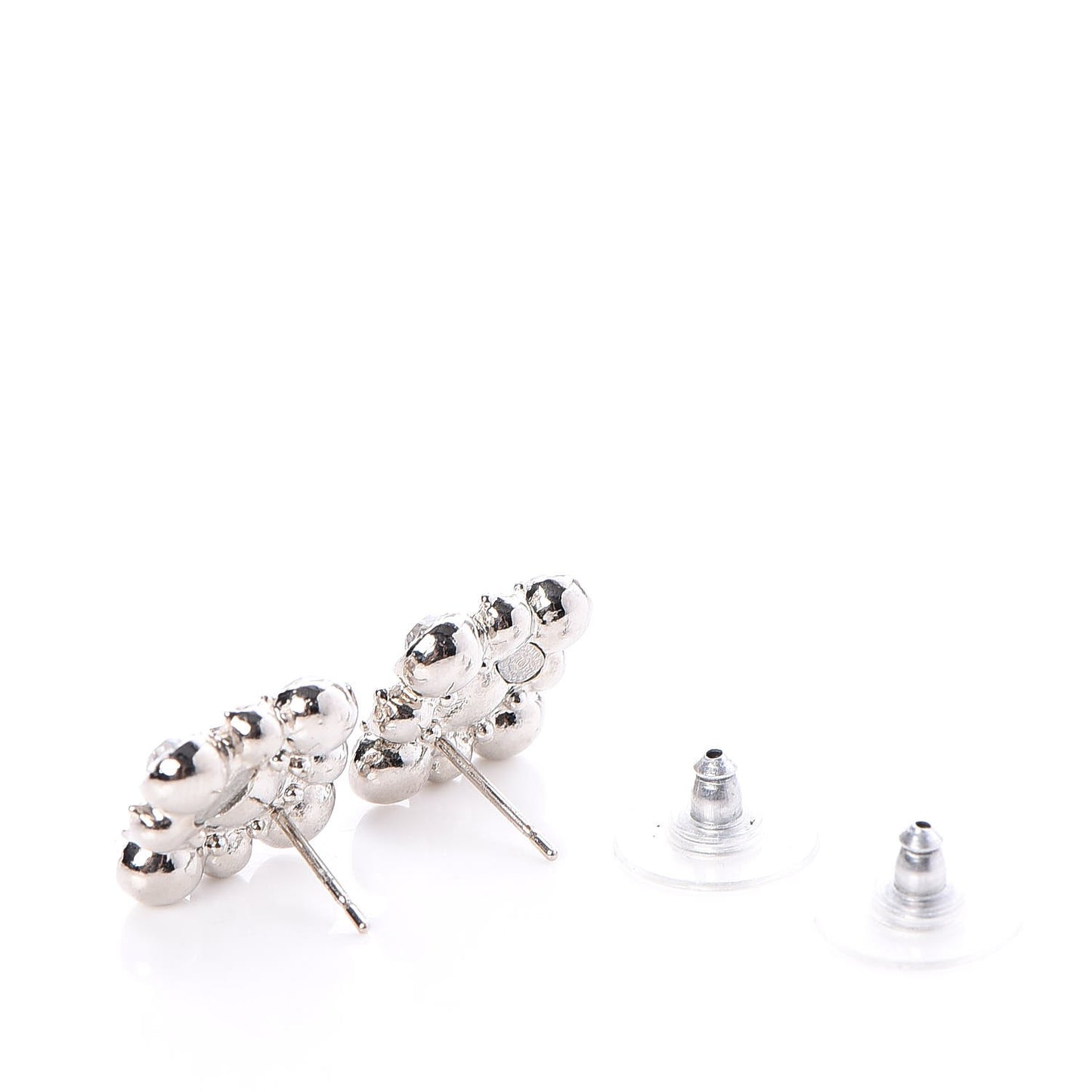 Crystal CC Earrings Silver