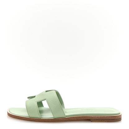 Hermes Epsom Oran Sandals 35 Vert Jade 1 of 10