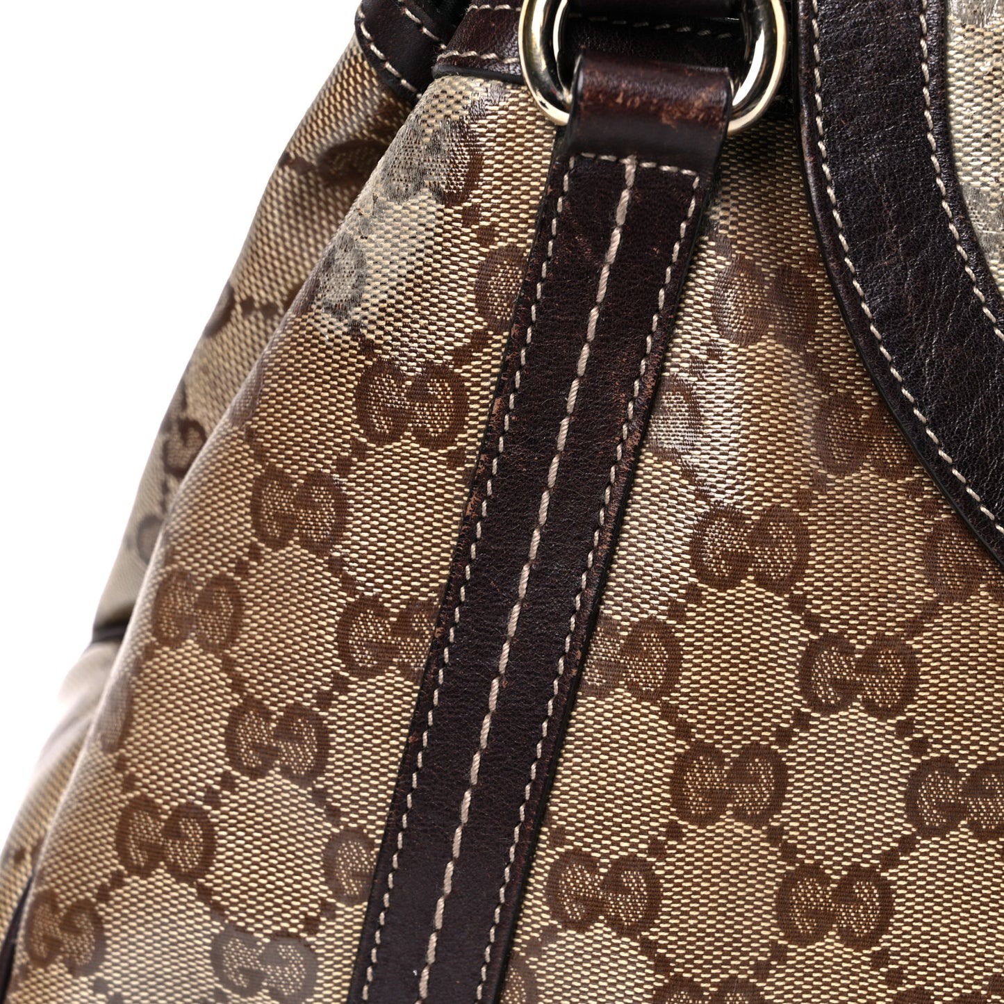 Crystal Monogram Duchessa Flap Shoulder Bag Dark Brown