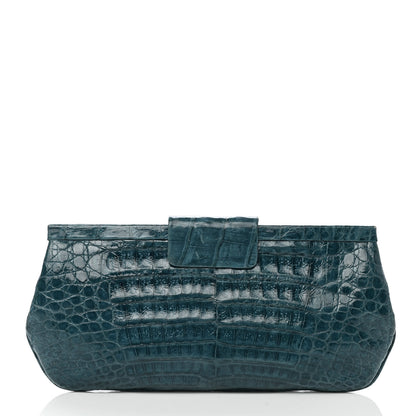 Nancy Gonzalez Crocodile Frame Clutch Blue 4 of 10