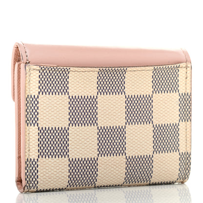 Louis Vuitton Damier Azur Zoe Wallet Rose Ballerine 2 of 4