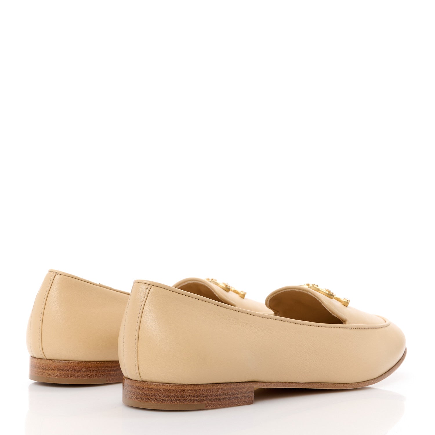 Chanel Lambskin Pearl CC Loafers 38.5 Black 4 of 12