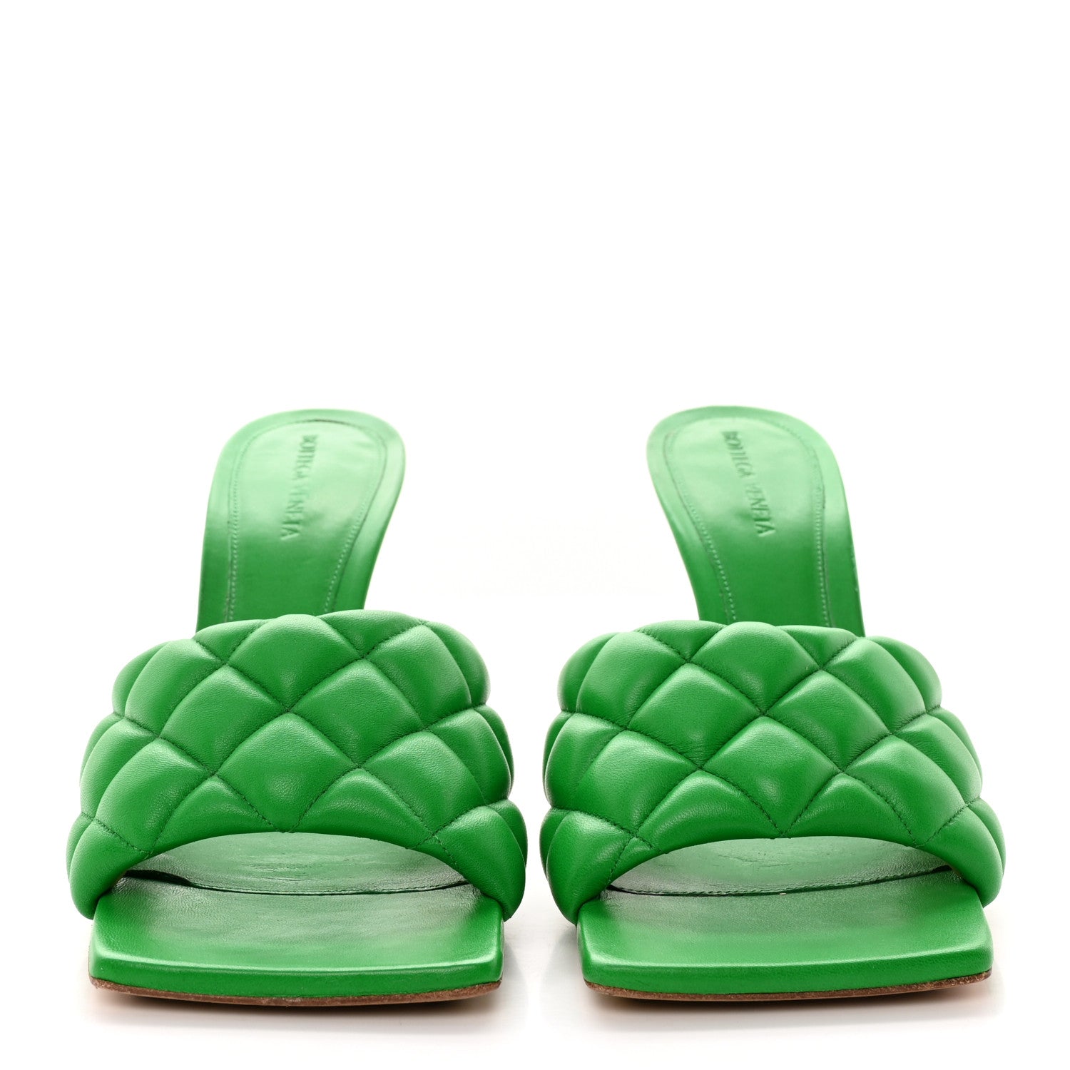 Bottega Veneta Nappa Matelasse Padded Mule Sandals 41 Parakeet 2 of 15