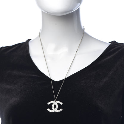 Chanel Baguette Crystal Large CC Necklace Silver 2 of 6