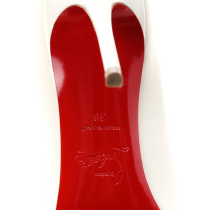 Christian Louboutin Patent Hot Chick 100 Pumps 39 White 7 of 8